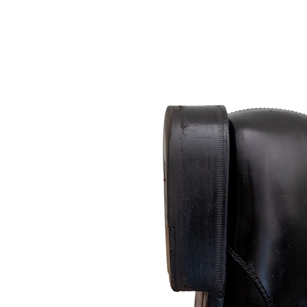 Salvatore Ferragamo Black Apron Toe Derby Dress Shoes Mens US 10.5 D UK 9.5 - Picture 12 of 14